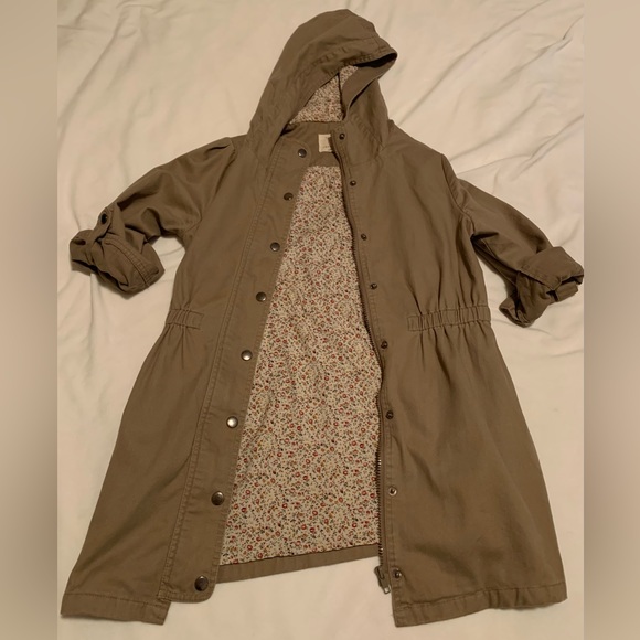 Forever 21 Hooded Utility Jacket; Dark Khaki - Picture 4 of 5